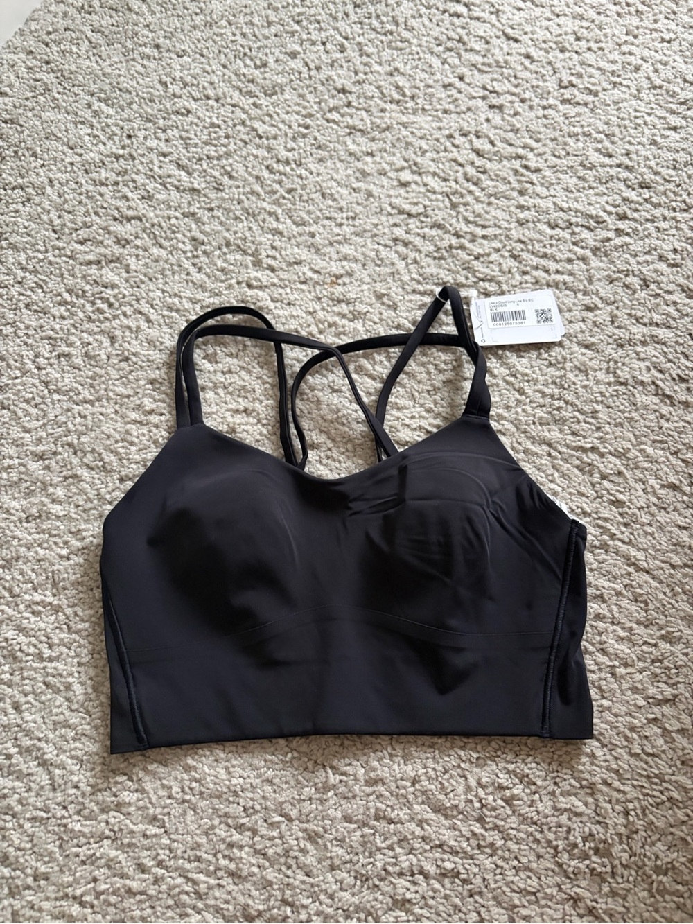 lululemon athletica Black Strappy Longline Sports Bra